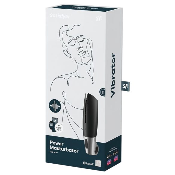 Satisfyer Power - masturbator automat inteligent - reîncărcabil negru