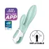 Satisfyer Air Pump Bunny 5 - vibrator pompat controlat prin aplicație (mentă)