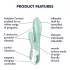 Satisfyer Air Pump Bunny 5 - vibrator pompat controlat prin aplicație (mentă)