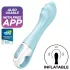 Vibrator cu pompă de aer Satisfyer 5 - controlat prin aplicație (albastru)