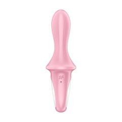   Satisfyer Air Pump Booty 5 - vibrator anal inteligent și inflabil (roz)