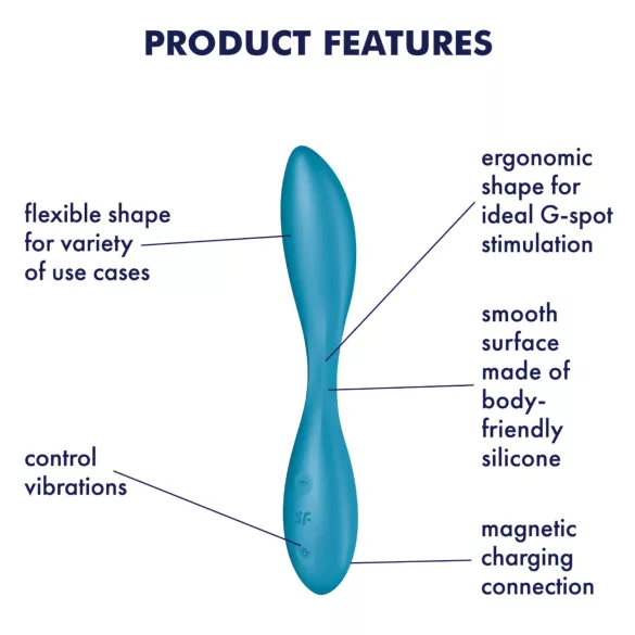 Satisfyer G-spot Flex 1 - vibrator pentru punctul G, reîncărcabil și rezistent la apă (verde)
