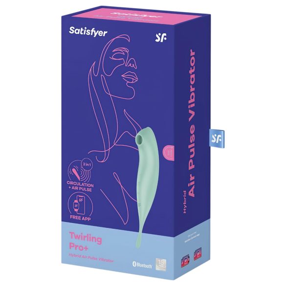 Satisfyer Twirling Pro - vibrator clitoridian 2în1 inteligent - mentă