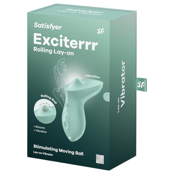 Satisfyer Exciterrr - vibrator clitoridian cu bile rotative - verde