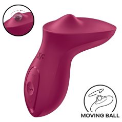   Satisfyer Exciterrr - vibrator clitoridian cu bile rotative - roșu