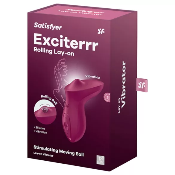 Satisfyer Exciterrr - vibrator clitoridian cu bile rotative - roșu