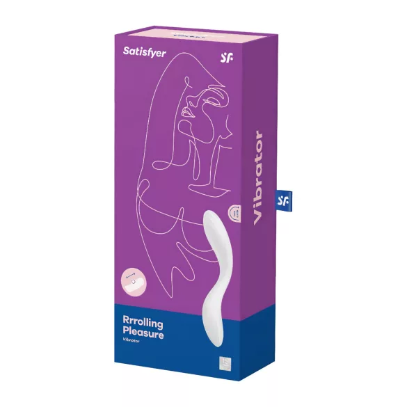 Satisfyer Rrrolling - vibrator pentru punctul G cu bile rotative - alb