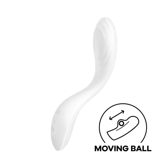 Satisfyer Rrrolling - vibrator pentru punctul G cu bile rotative - alb