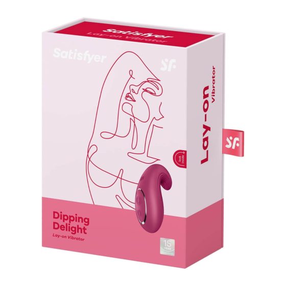 Satisfyer Dipping Delight - vibrator clitoridian cu acumulator (roșu)