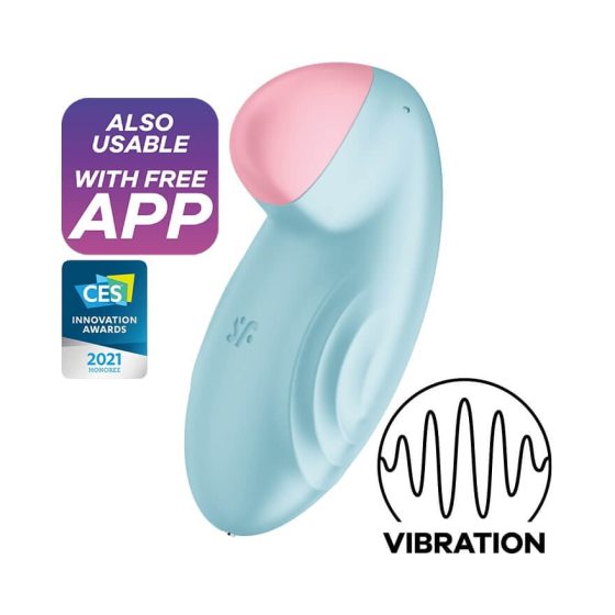 Satisfyer Tropical Tip - vibrator inteligent pentru clitoris (albastru)