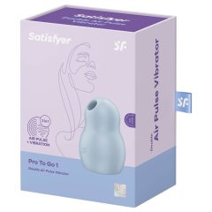   Satisfyer Pro To Go 1 - vibrátor cu clitoridian cu undă de aer, acumulator (albastru)