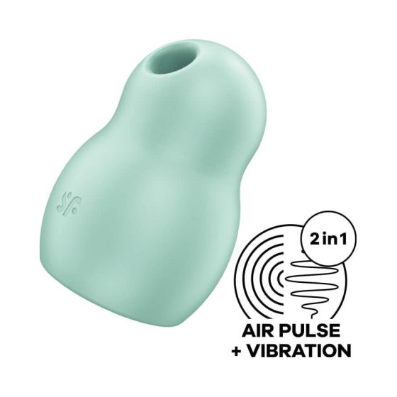 Satisfyer Pro To Go 1 - vibrator clitoridian cu baterii, cu tehnologia de stimulare a pulsațiilor aerului (mentă)