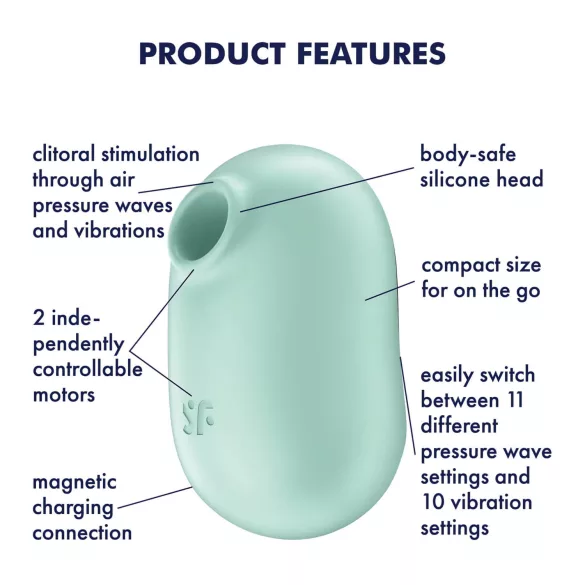 Satisfyer Pro To Go 2 - stimulator clitoridian cu unde de aer - reîncărcabil