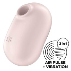   Satisfyer Pro To Go 2 - vibrator clitoridian cu valuri de aer, alimentat cu baterie (bej)