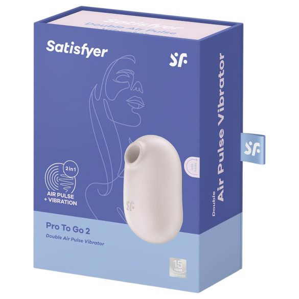 Satisfyer Pro To Go 2 - stimulare clitoridiană cu unde de aer - bej