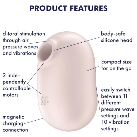 Satisfyer Pro To Go 2 - stimulare clitoridiană cu unde de aer - bej