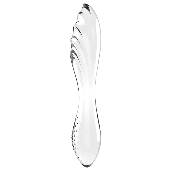 Satisfyer Dazzling Crystal 1 - dildo dublu capăt - sticlă transparentă