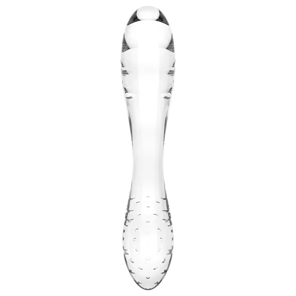 Satisfyer Dazzling Crystal 1 - dildo dublu capăt - sticlă transparentă