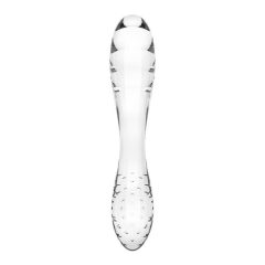   Satisfyer Dazzling Crystal 1 - dildo din sticlă cu 2 capete (transparent)