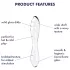 Satisfyer Dazzling Crystal 1 - dildo dublu capăt - sticlă transparentă