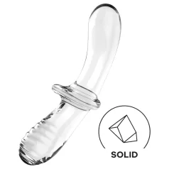 Satisfyer - dildo din sticlă cu două capete - transparent