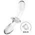 Satisfyer - dildo din sticlă cu două capete - transparent
