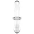 Satisfyer - dildo din sticlă cu două capete - transparent