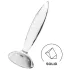 Satisfyer Sparkling Crystal - dildo din sticlă cu striații - transparent