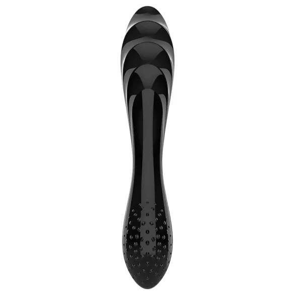Satisfyer Dazzling Crystal 1 - dildo dublu capăt - sticlă - negru
