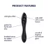 Satisfyer Dazzling Crystal 1 - dildo dublu capăt - sticlă - negru