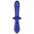 Satisfyer - dildo din sticlă dublu capăt - albastru