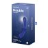 Satisfyer Double Crystal - dublu dildo sticlă (albastru)