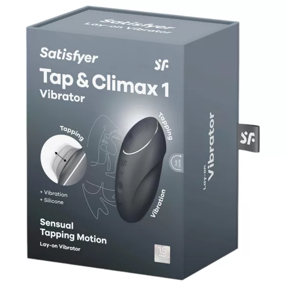 Satisfyer Tap & Climax 1 - vibratoare 2în1 clitoris - negru