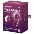 Satisfyer Tap & Climax 2 - 2în1 stimulent clitoridian și vibrator (roșu)
