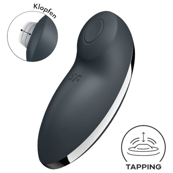 Satisfyer Tap & Climax 2 - Vibrator 2în1 (gri)