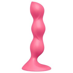   Satisfyer Triple Ball-R - vibrator anal cu bile - silicon roz