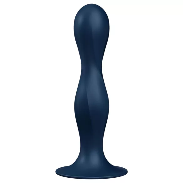 Satisfyer Double Ball-R - dildo cu greutăți - silicon albastru