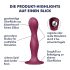 Satisfyer Double Ball-R - dildo cu ventuză și greutate (roșu)