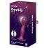 Satisfyer Double Ball-R - dildo cu ventuză și greutăți - roșu