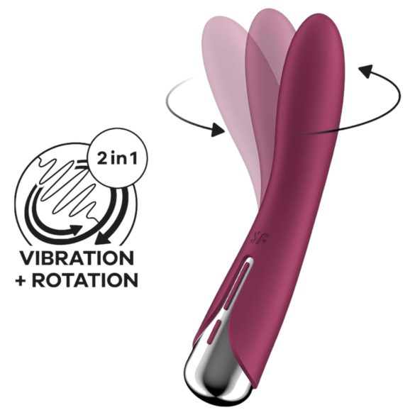 Satisfyer - Vibrator pentru punctul G cu cap rotativ - roșu