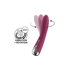   Satisfyer Spinning Vibe 1 - vibrator cu cap rotativ pentru punctul G (roșu)
