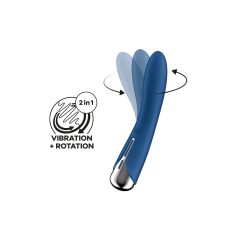   Satisfyer Spinning Vibe 1 - vibrator cu cap rotativ pentru punctul G (albastru)