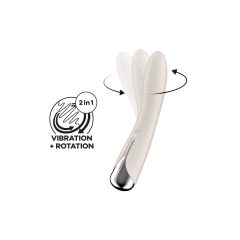   Satisfyer Spinning Vibe 1 - vibrator cu cap rotativ pentru punctul G (bej)