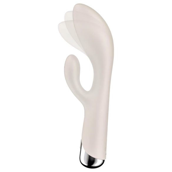 Satisfyer Spinning Rabbit 1 - vibrator pentru clitoris cu braț rotativ - bej