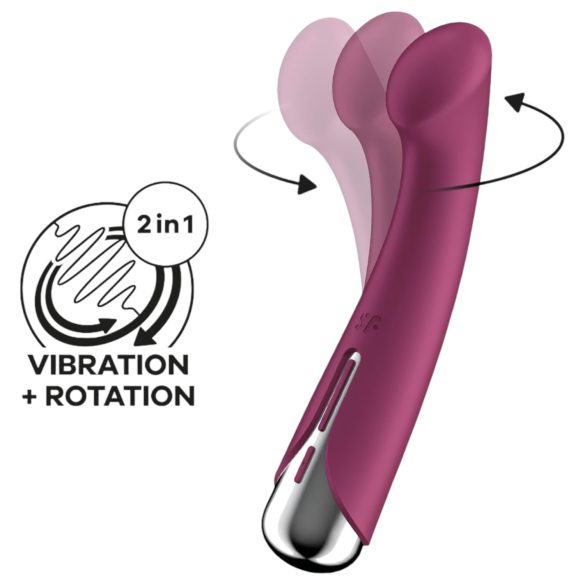 Satisfyer - Vibrator pentru punctul G cu cap rotativ - roșu