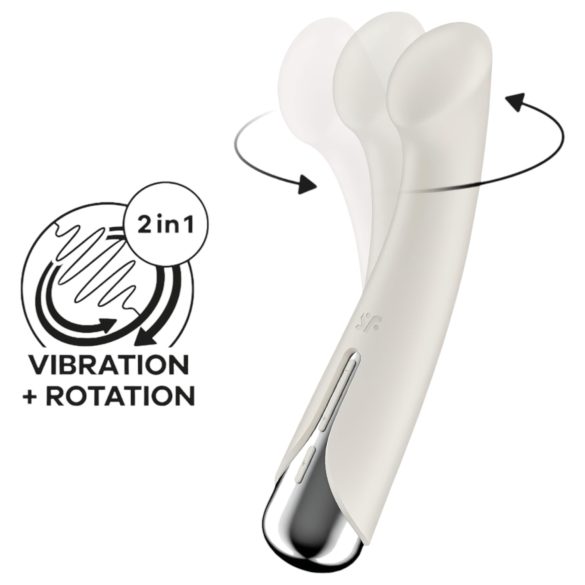 Satisfyer - Vibrator pentru punctul G cu cap rotativ - bej