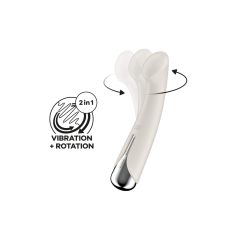  Satisfyer Spinning G-Spot 1 - vibrator pentru punctul G cu cap rotativ (bej)