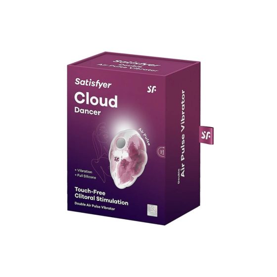 Satisfyer Cloud Dancer - Stimulator clitoridian cu unde de aer, reîncărcabil (roz-alb)
