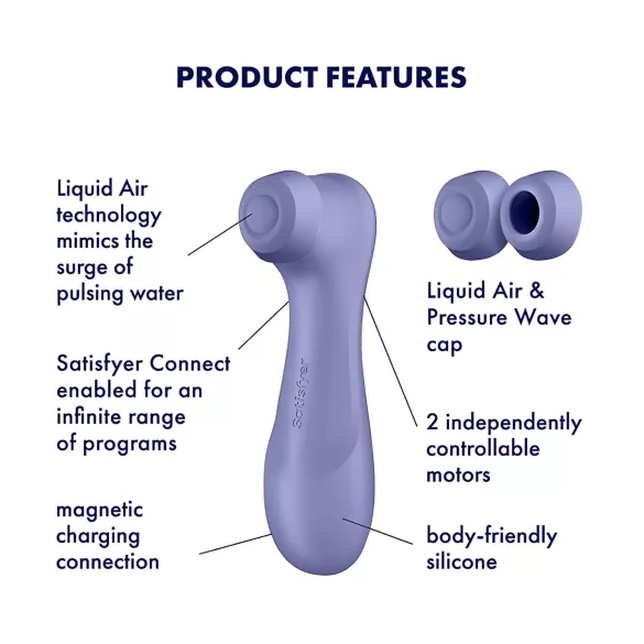 Satisfyer Pro 2 Gen3 - stimulator clitoris cu unde de aer inteligent - mov