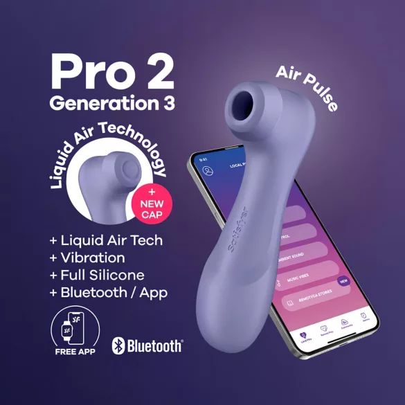 Satisfyer Pro 2 Gen3 - stimulator clitoris cu unde de aer inteligent - mov